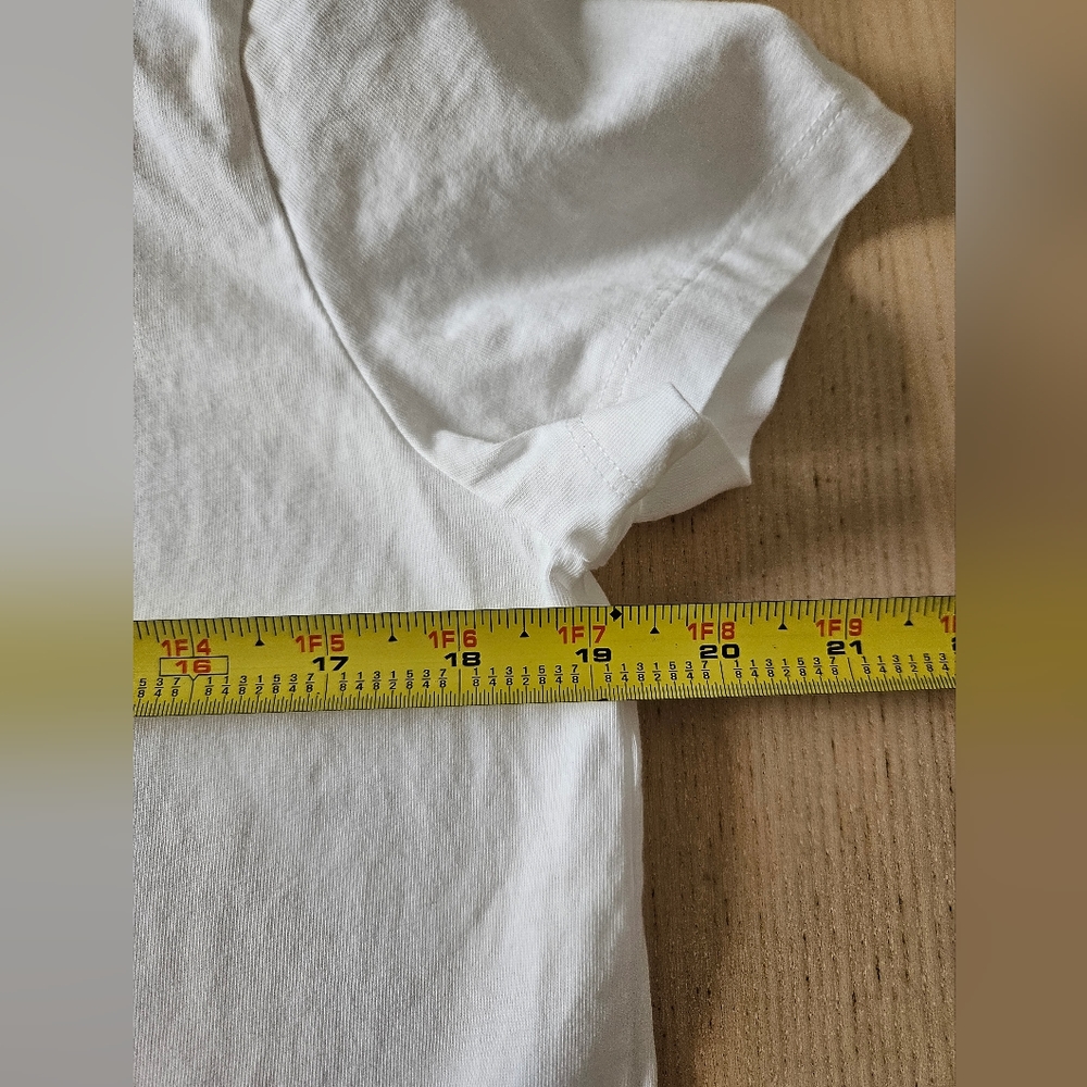 A.P.C. Organic Cotton White Logo T-Shirt, sz M* - Picture 8 of 8